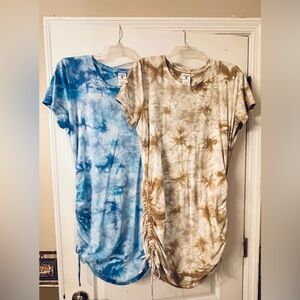 NWOT-2 Pink Victoria’s Secret Tie Dye Side Ruched Dresses